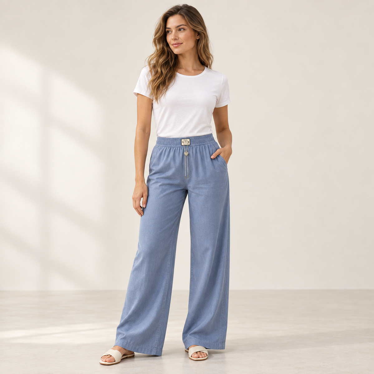 Pantalón Denim Soft Wide Leg