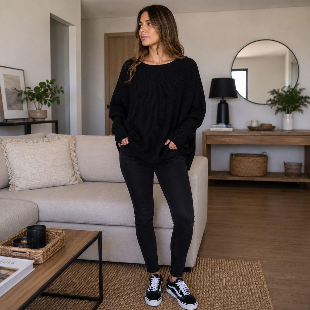 Sweater Oversize Manga Murciélago