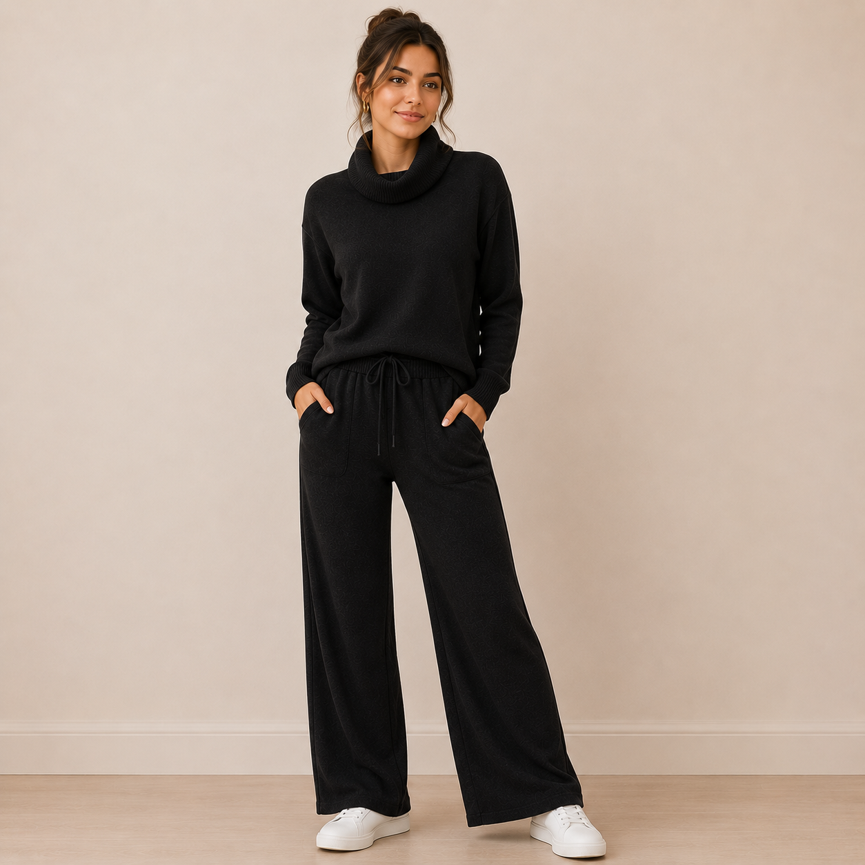 Conjunto Lanilla Soft Cuello Alto Mujer