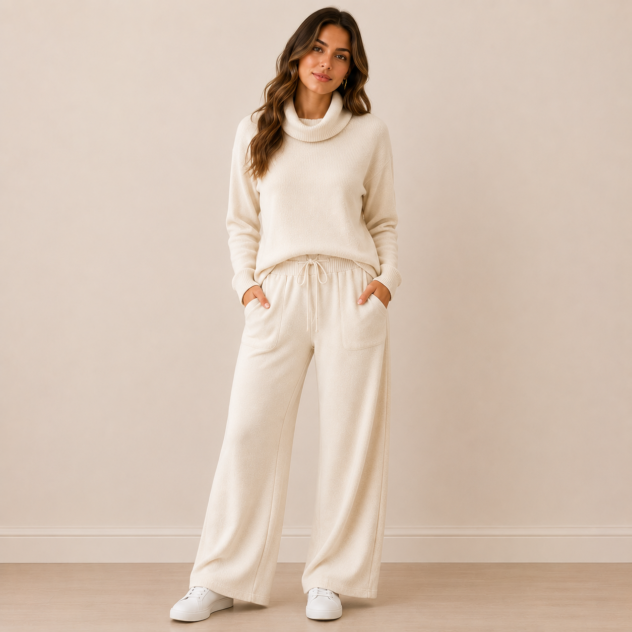 Conjunto Lanilla Soft Cuello Alto Mujer