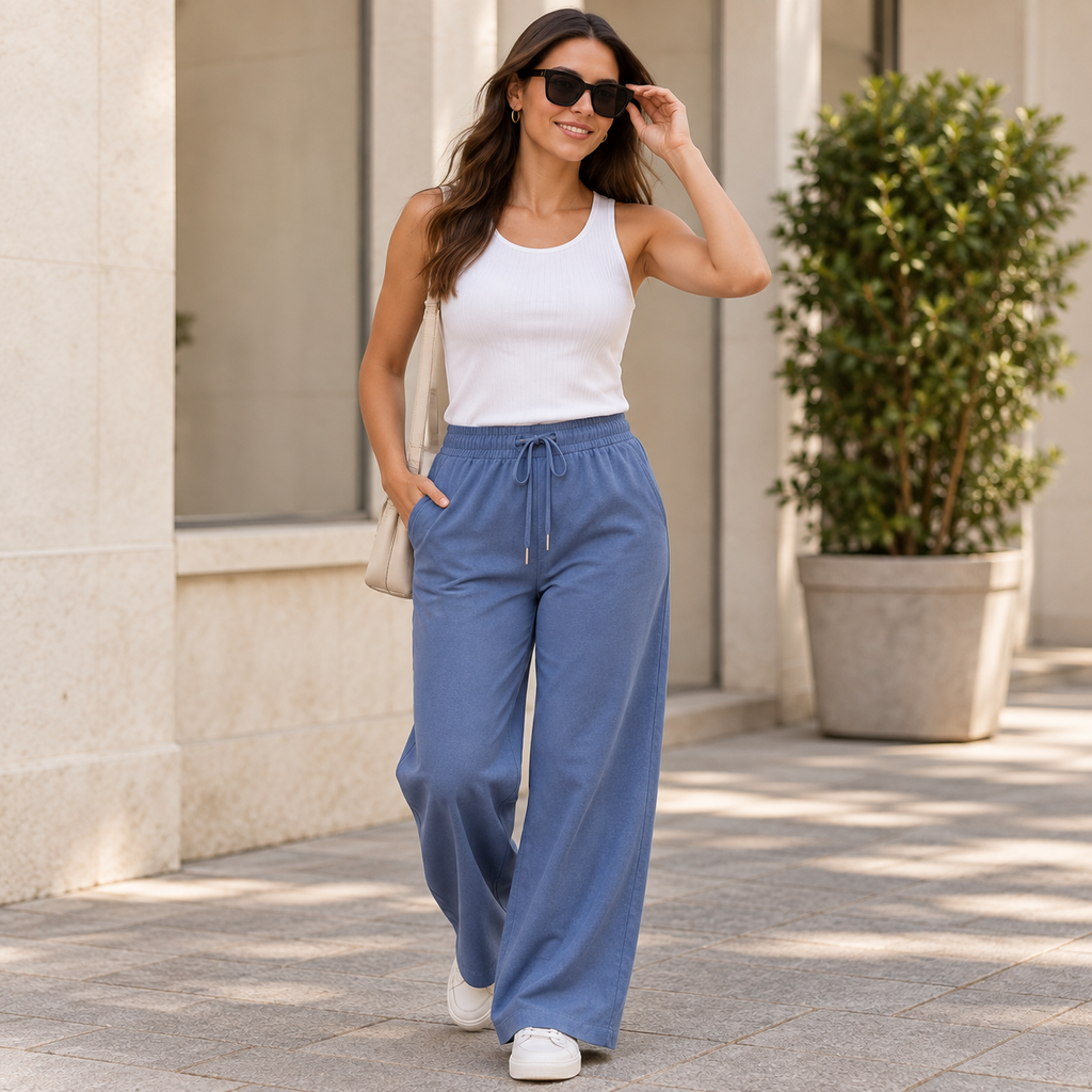 Pantalón Denim Soft Wide Leg