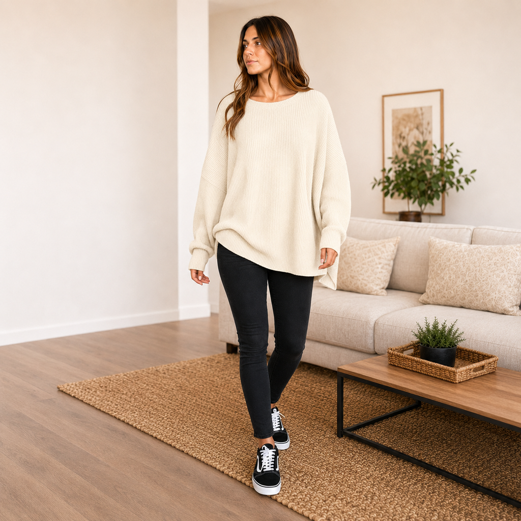 Sweater Oversize Manga Murciélago
