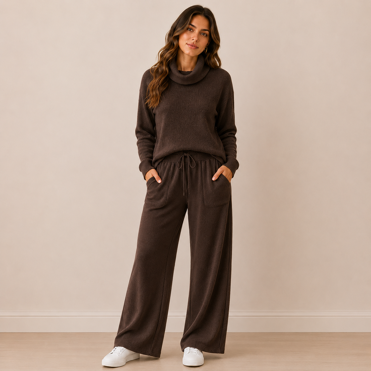 Conjunto Lanilla Soft Cuello Alto Mujer