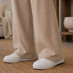 Pantalón Wide Leg Rib Premium Mujer