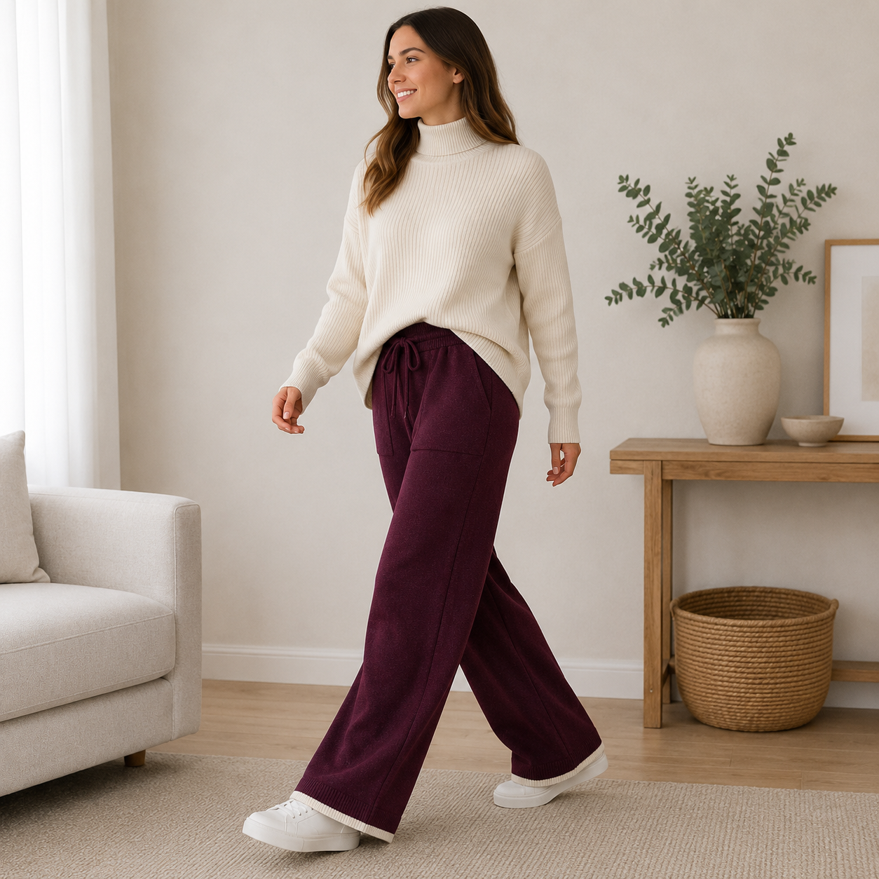 Pantalón Palazzo Lanilla Soft Mujer