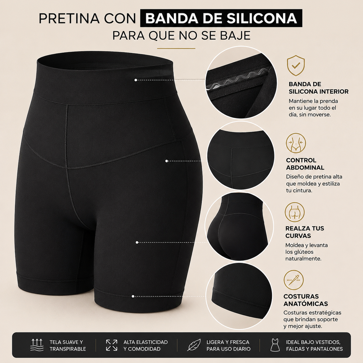 faja con banda silicona 