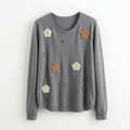 Sweater Bordado Flores Mujer